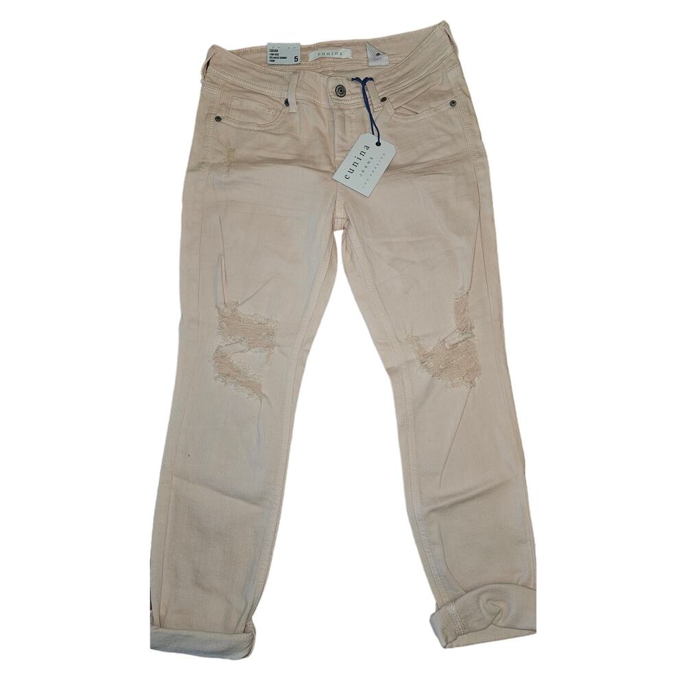 NWT LT pink Eunina Jeans Los‎ Angeles size 5 Sasha low rise relaxed skinny crop